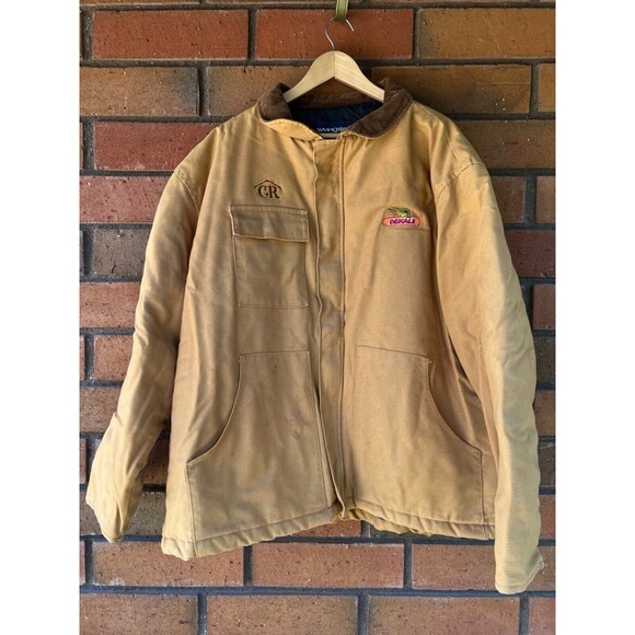 Vingtage Canvas Jacket Corduroy Collar Swingster Carhartt Style | Tan | Mens XXL - Picture 1 of 16